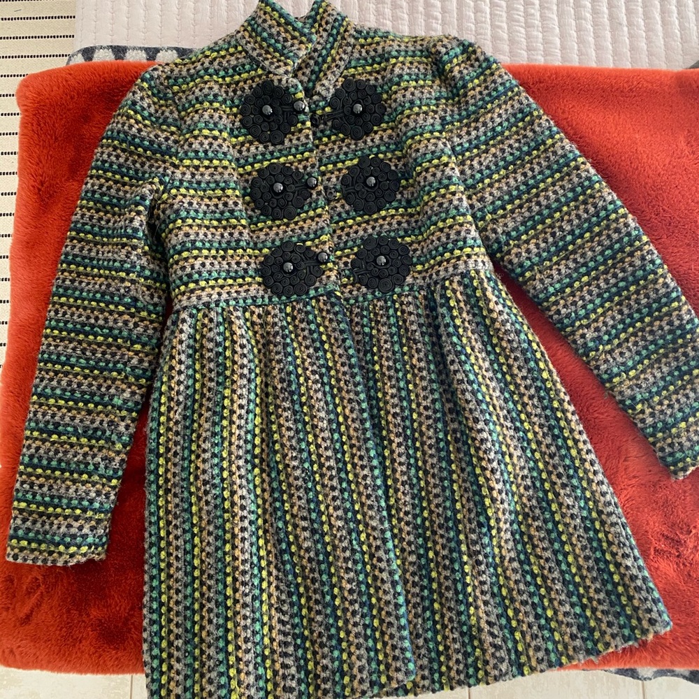 Anthropologie Plenty Tracy Reese Wool Coat